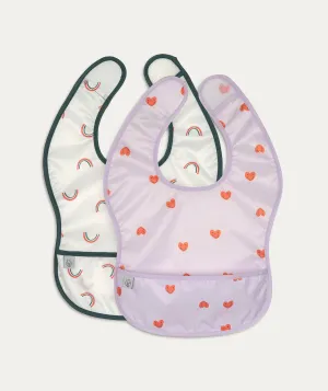 2 Pack Lightweight Bib - Pink