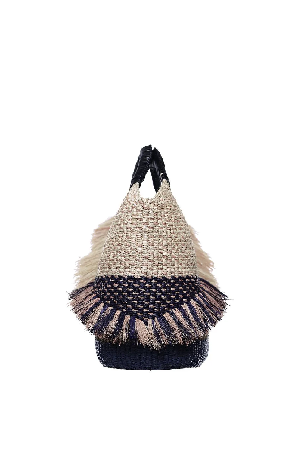 AAKS Oroo Natural bag Woven Raffia and 100% leather detailing