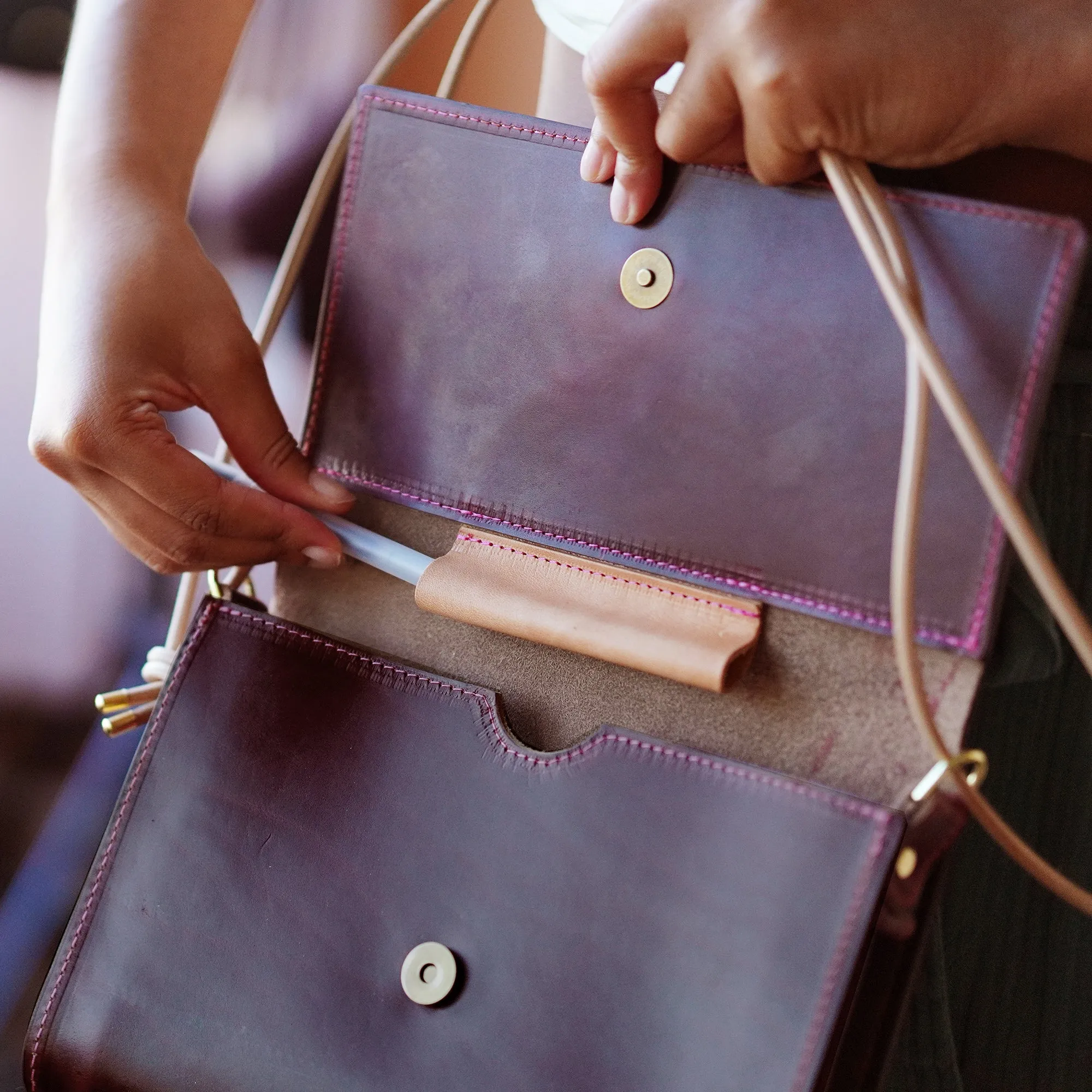 Adelaide Crossbody, Black Cherry