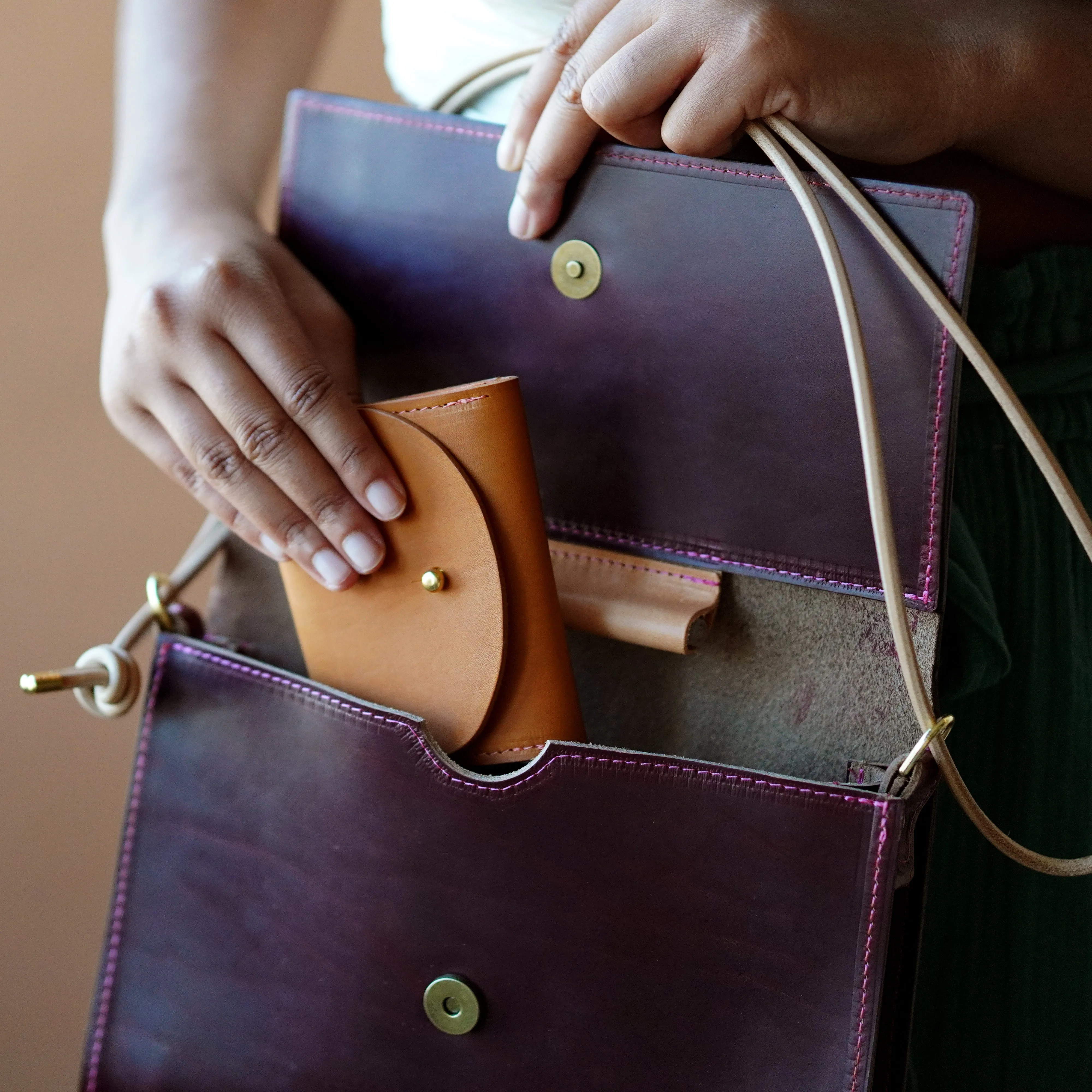 Adelaide Crossbody, Black Cherry