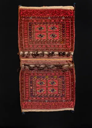 Antique Turkmen Saddlebag - 1'8 x 3'2