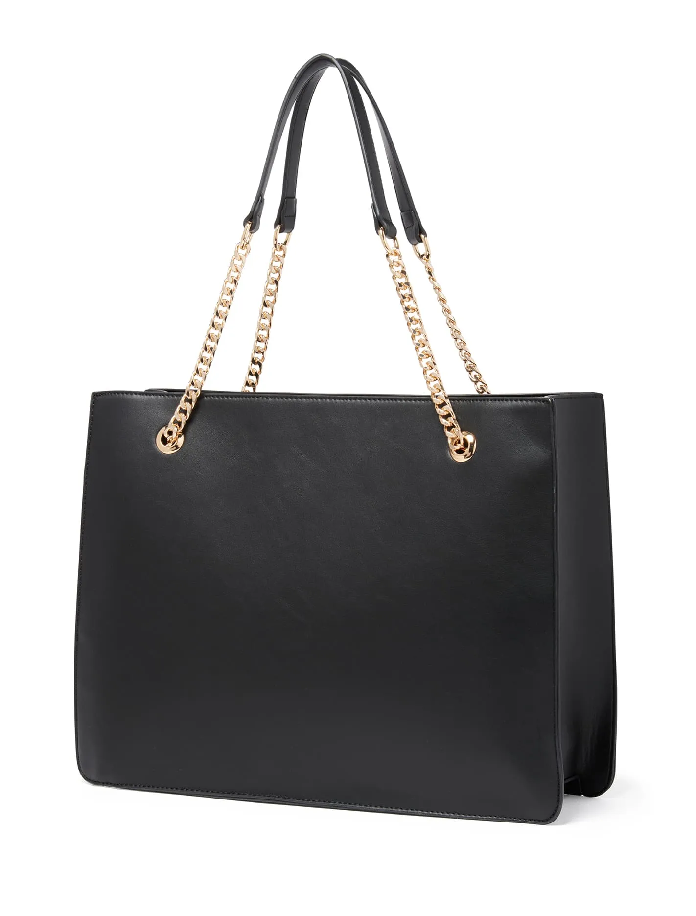 Aubrey Square Chain Handle Tote Bag