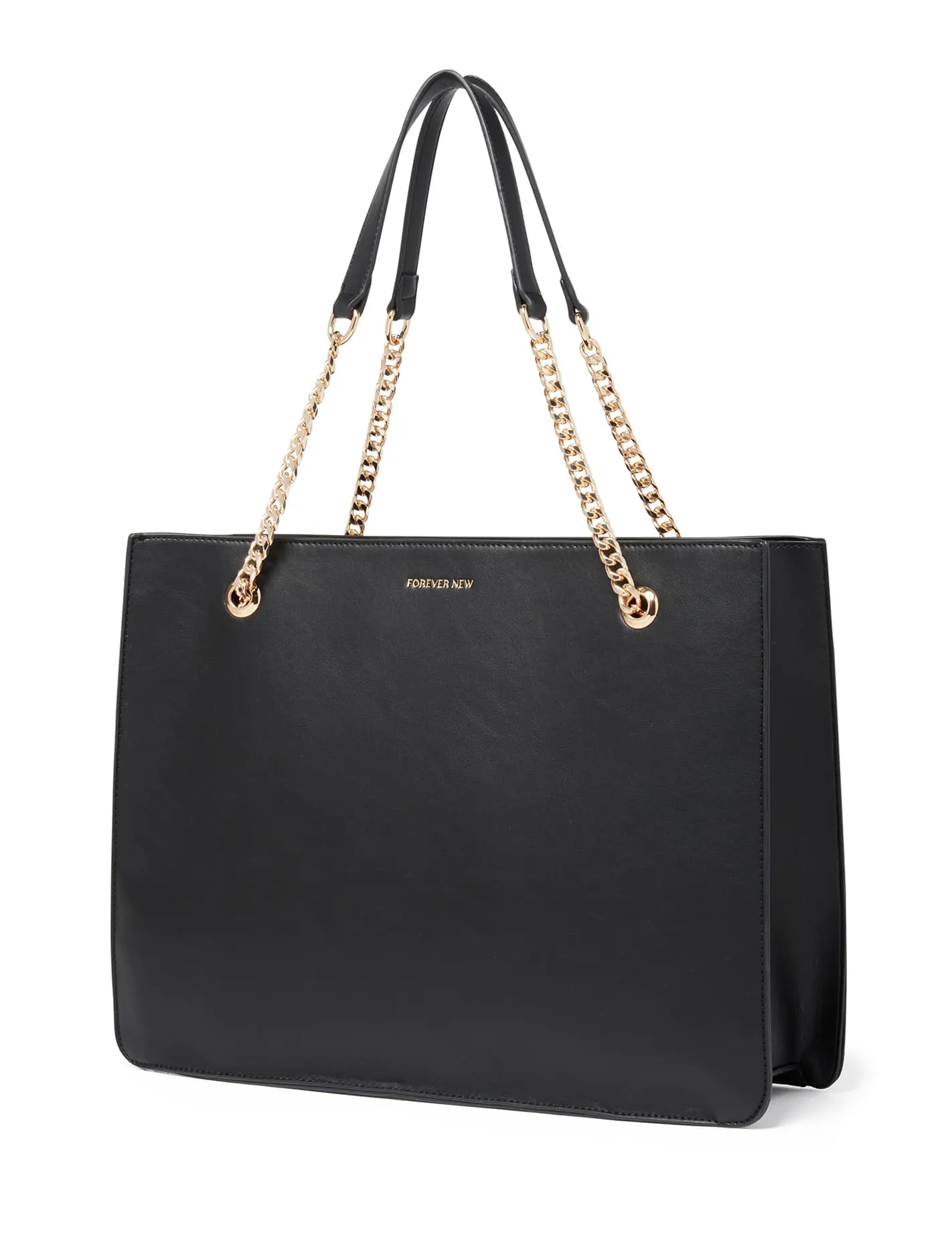 Aubrey Square Chain Handle Tote Bag