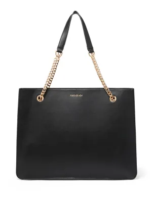 Aubrey Square Chain Handle Tote Bag