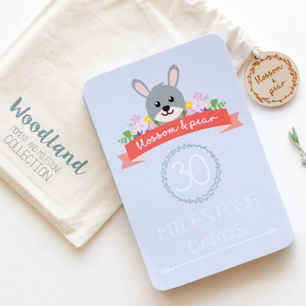 Baby Milestone   Moment Cards - Unisex Woodland Collection