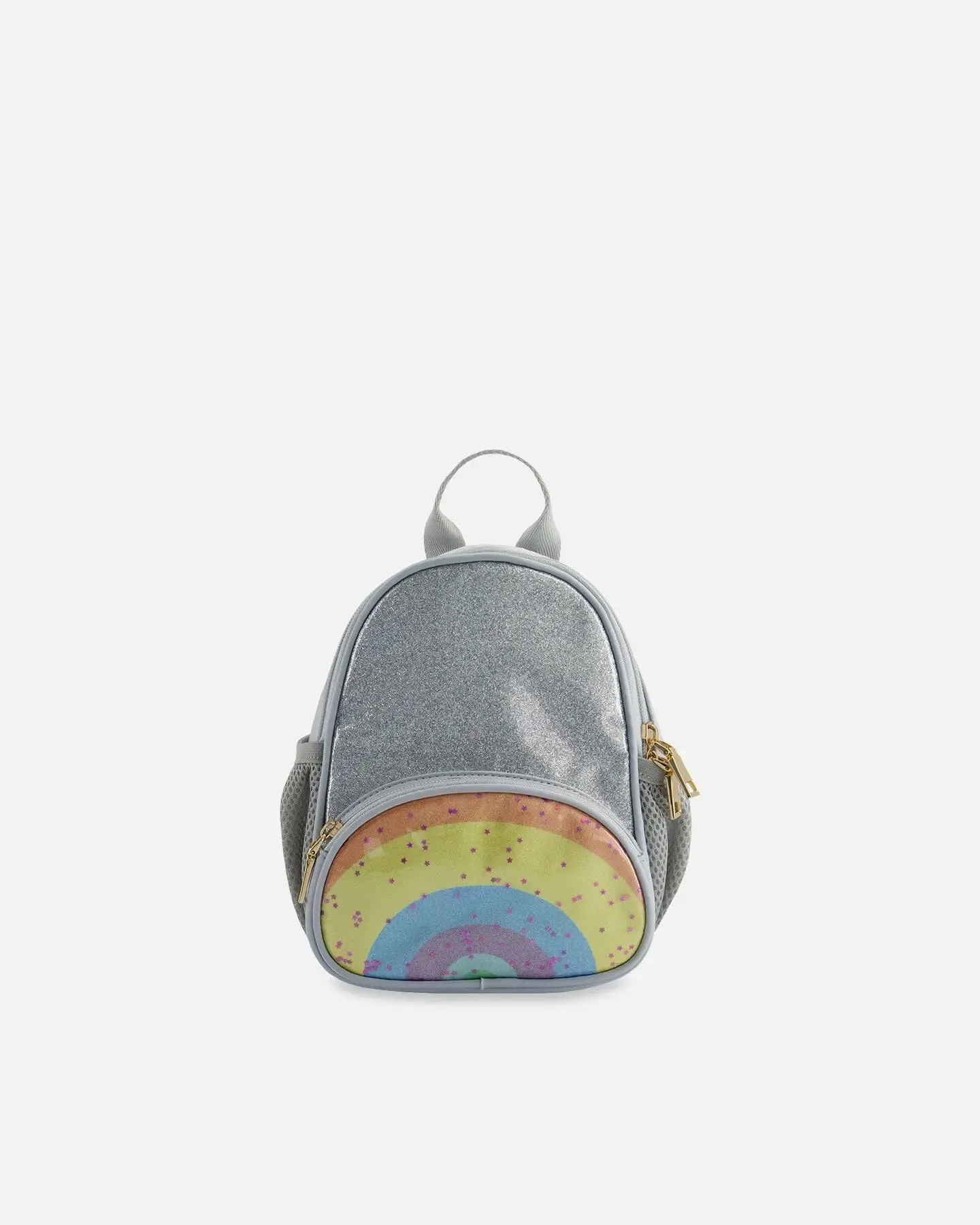 Back Pack With Rainbow Pocket Silver