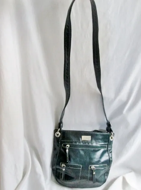 BLAQUE ARGENTINA Faux Leather Vegan Hobo Shoulder Saddle BAG Crossbody GREEN