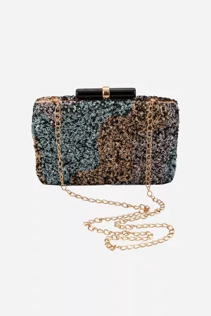 Blue And Brown Clutch Bag