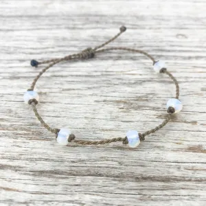 Bracelet-0142-Opalite Faceted Rondelle Petite