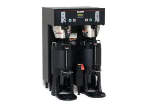 Bunn Brewer - Dual ThermoFresh DBC BrewWISE with Funnel Lock System and Black Decor 120/208V