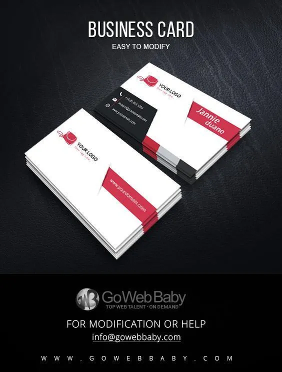 Business card for bag store