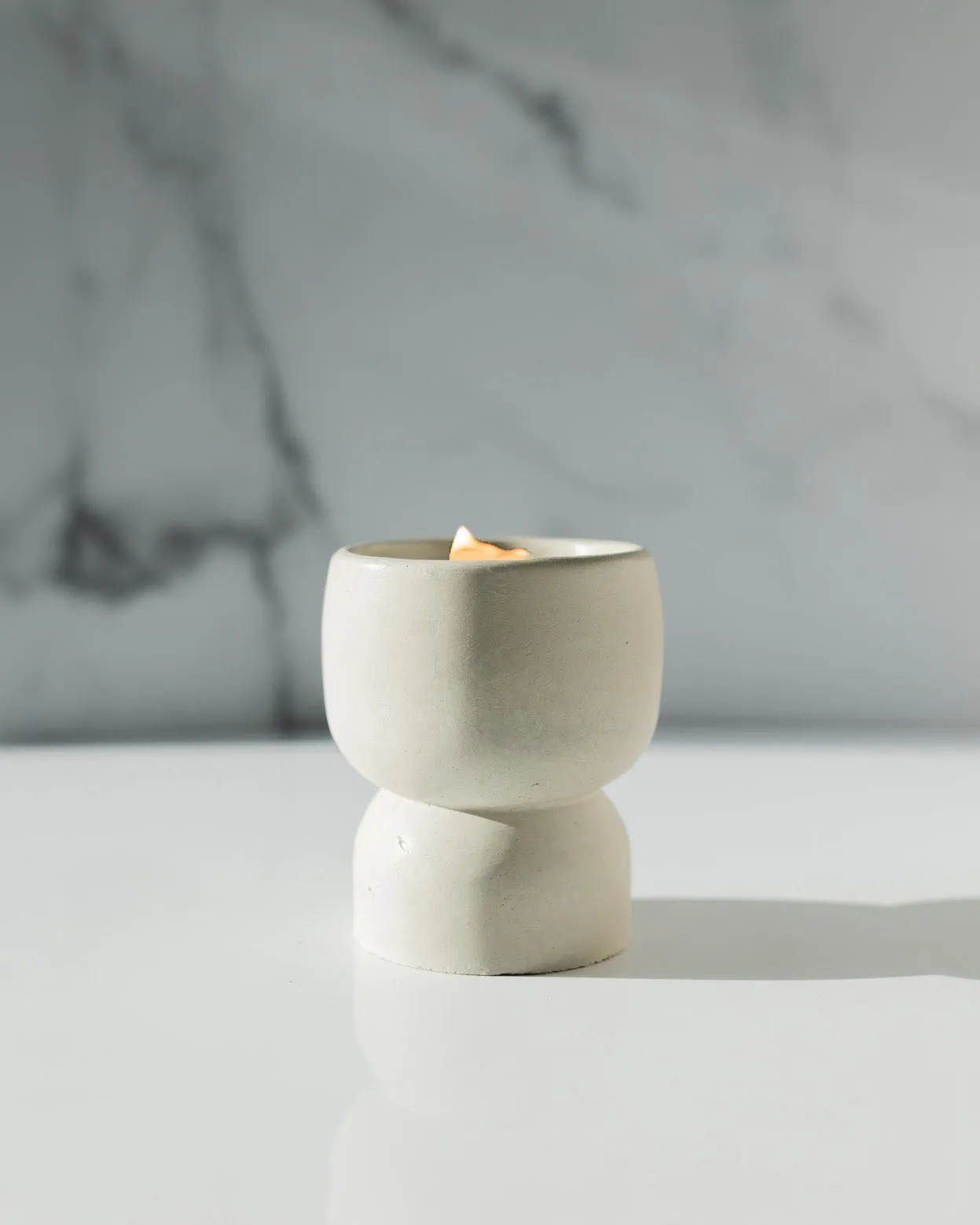 Calm Within the Chaos Coconut Soy Candle - Concrete Pedestal