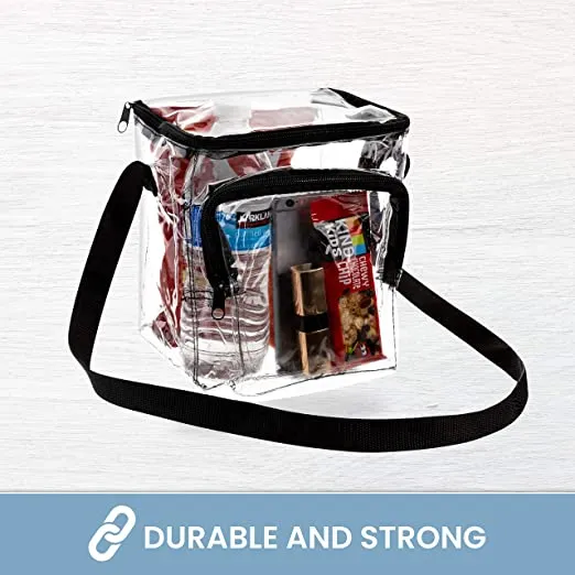 Clear Lunch Bag Stadium Approved, Lunch Box Shape, With Adjustable Strap