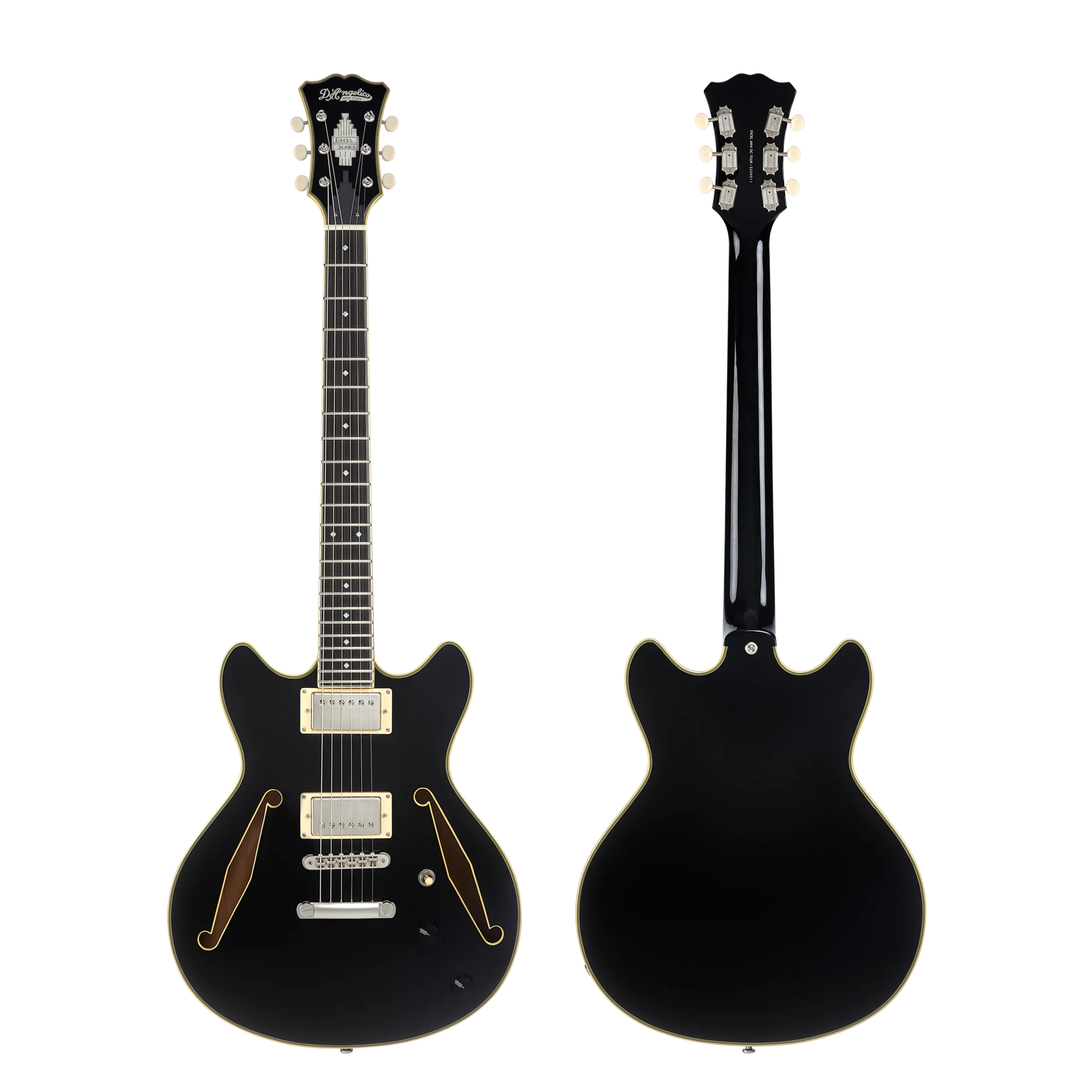 D'Angelico EXCEL SS Series Semi Hollow-Body Electric Guitar (Black)