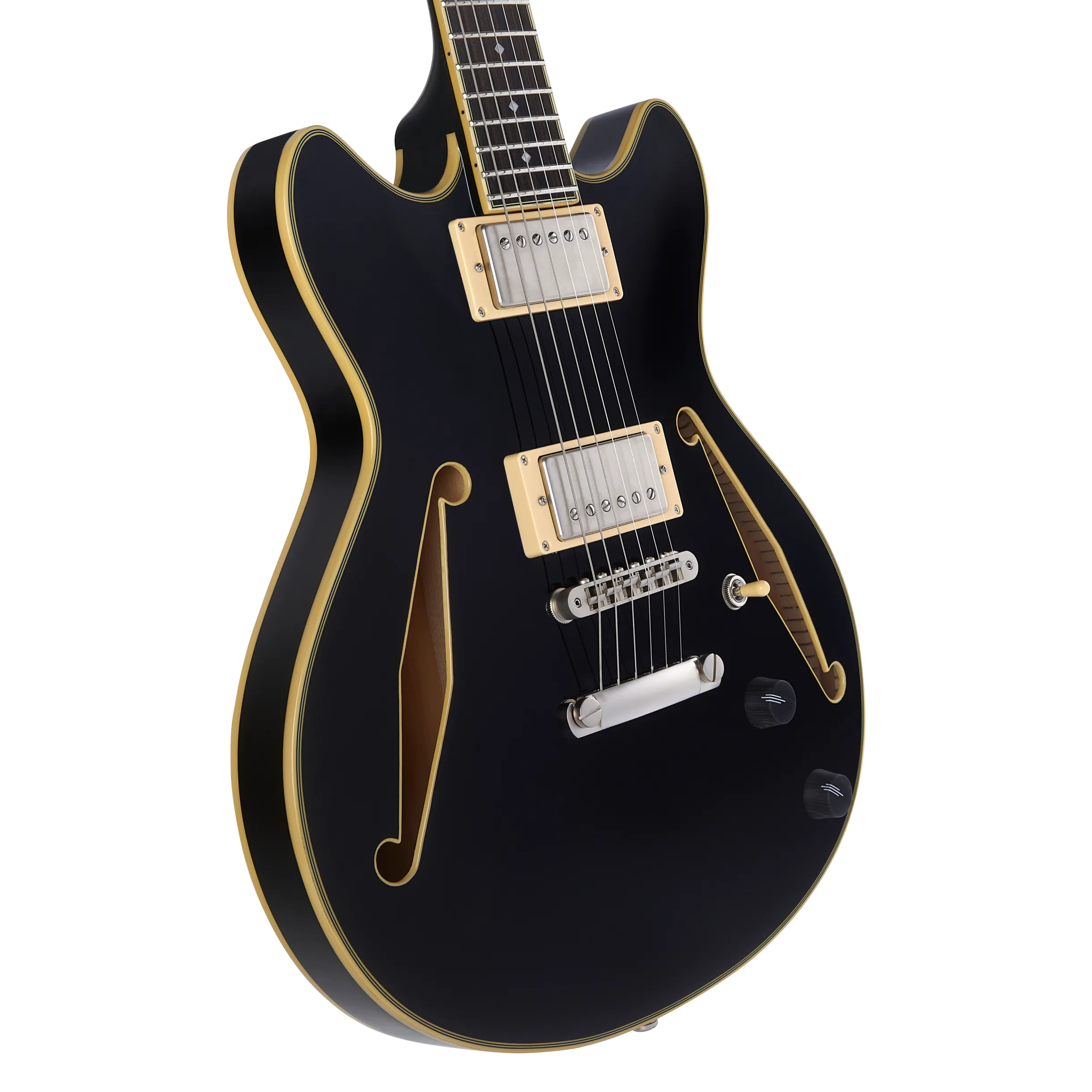 D'Angelico EXCEL SS Series Semi Hollow-Body Electric Guitar (Black)