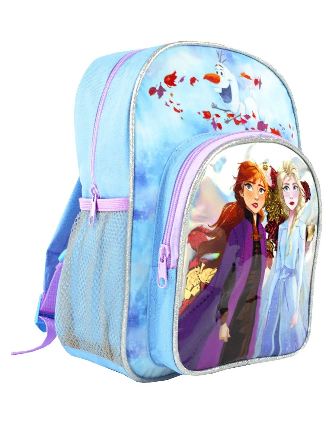 Disney Frozen 2 Elsa & Anna Falling Leaves Metallic Backpack