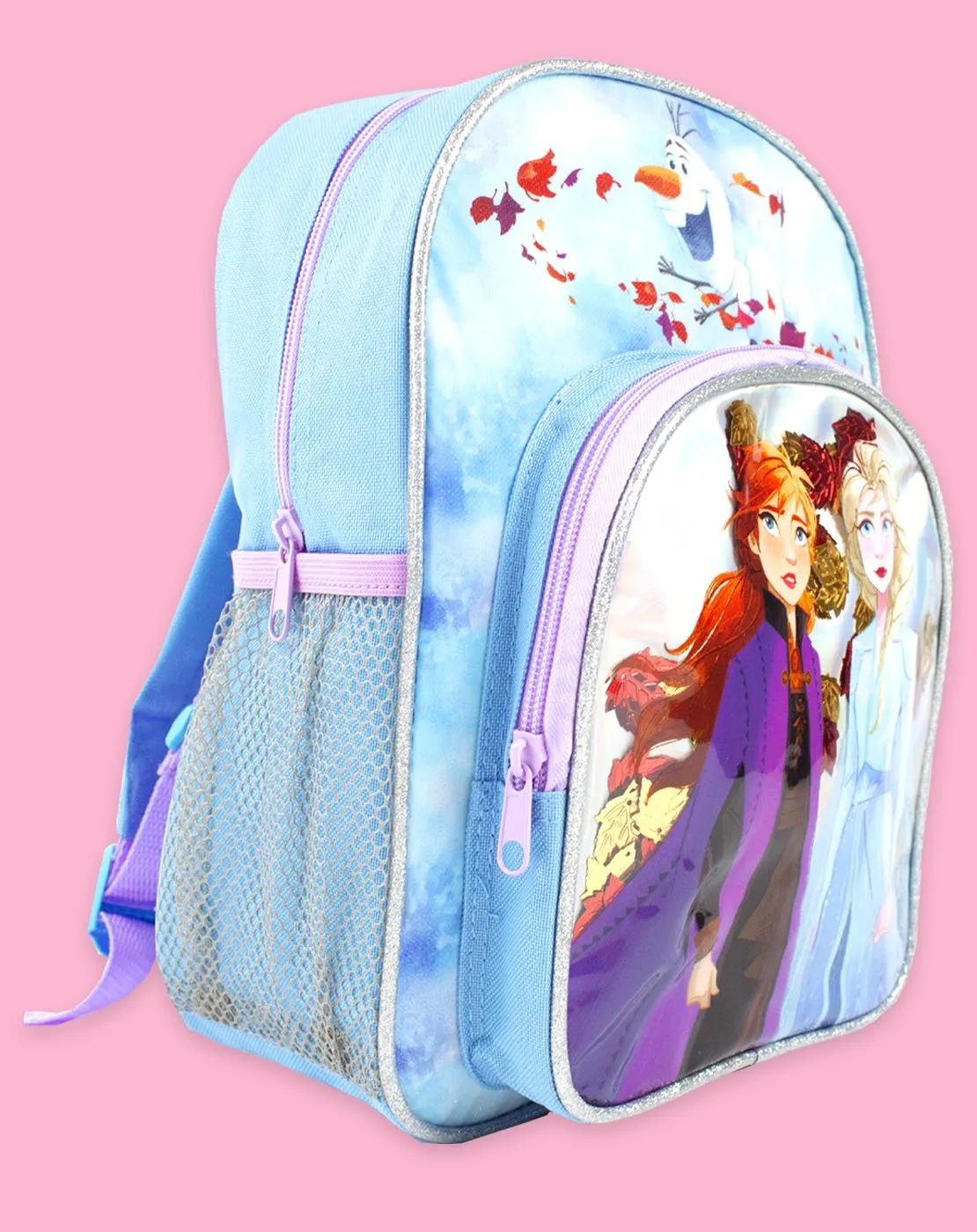 Disney Frozen 2 Elsa & Anna Falling Leaves Metallic Backpack