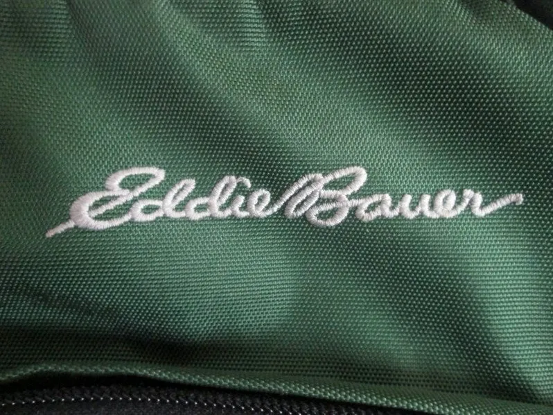 EDDIE BAUER Suede Leather BACKPACK Shoulder Rucksack Travel BAG GREEN BROWN