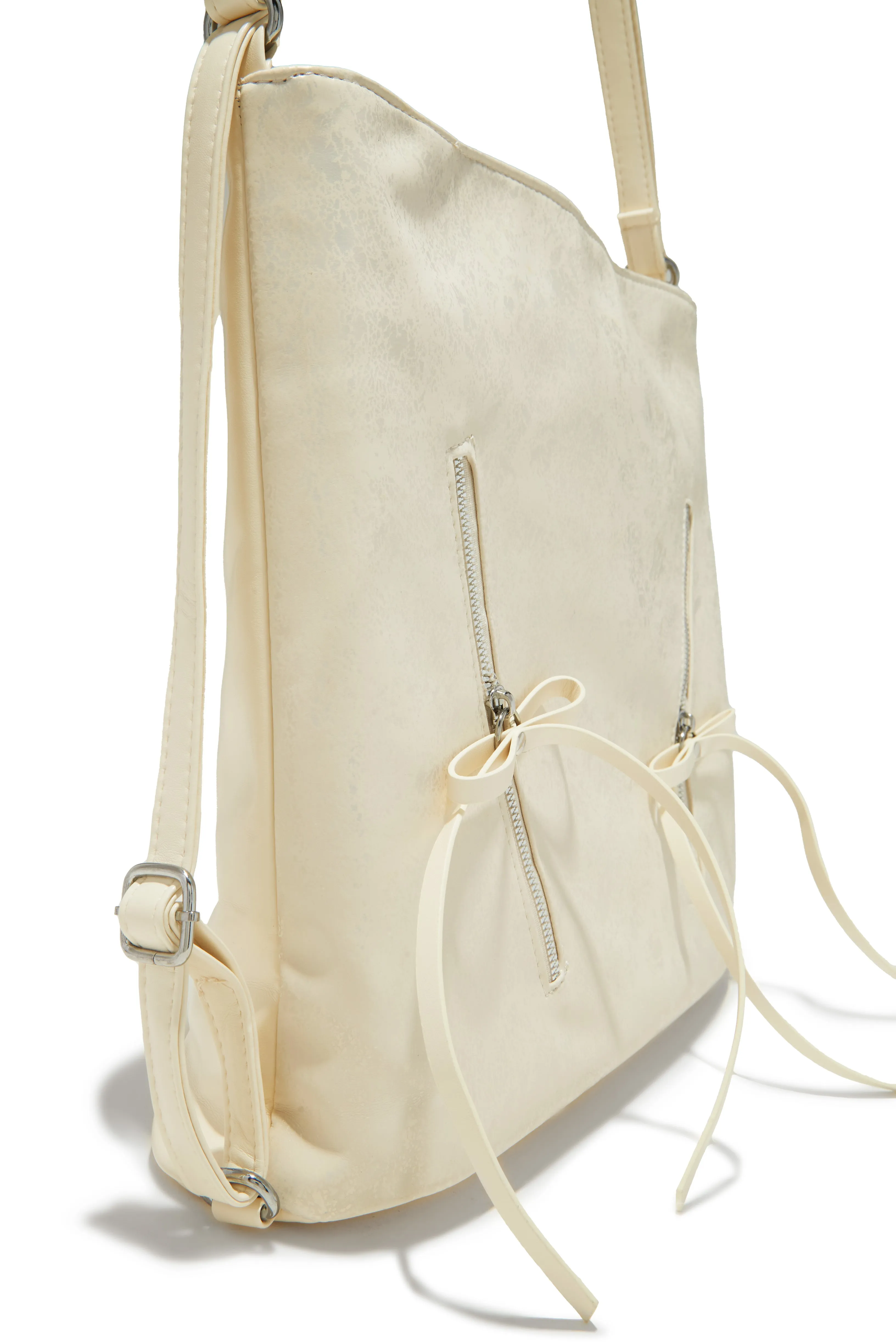 Elina Multi Wear Backpack Shoulder Bag - Cream