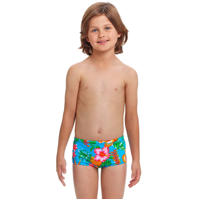 Funky Trunks - Blue Hawaii - Toddler Boys Eco Printed Trunks