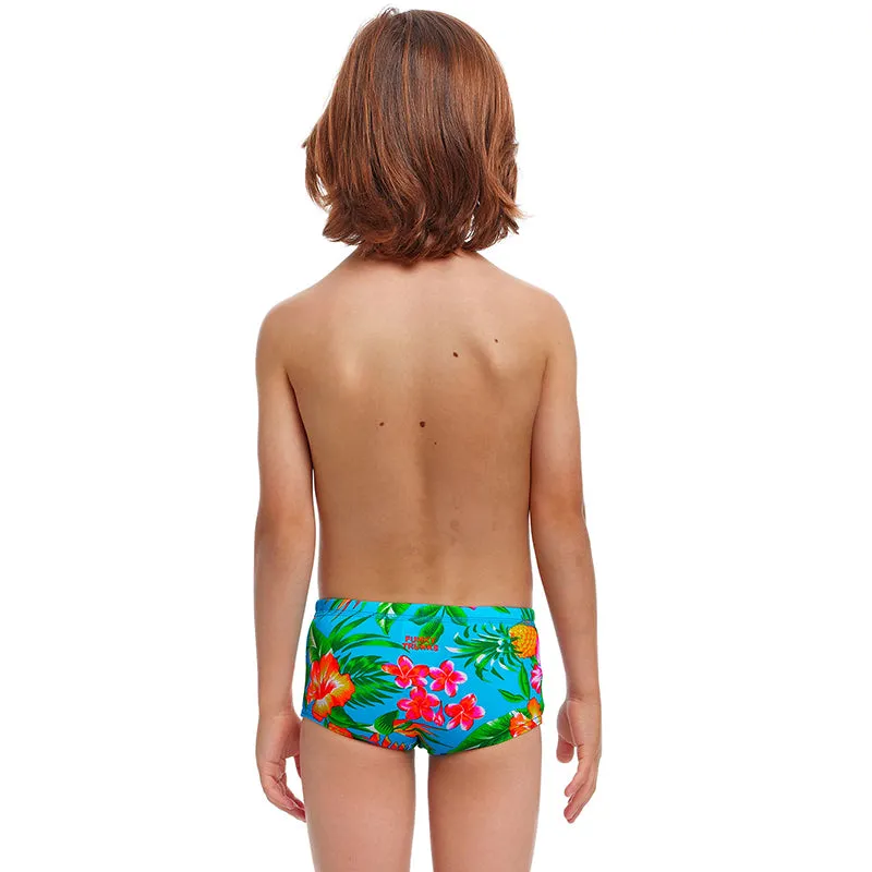 Funky Trunks - Blue Hawaii - Toddler Boys Eco Printed Trunks