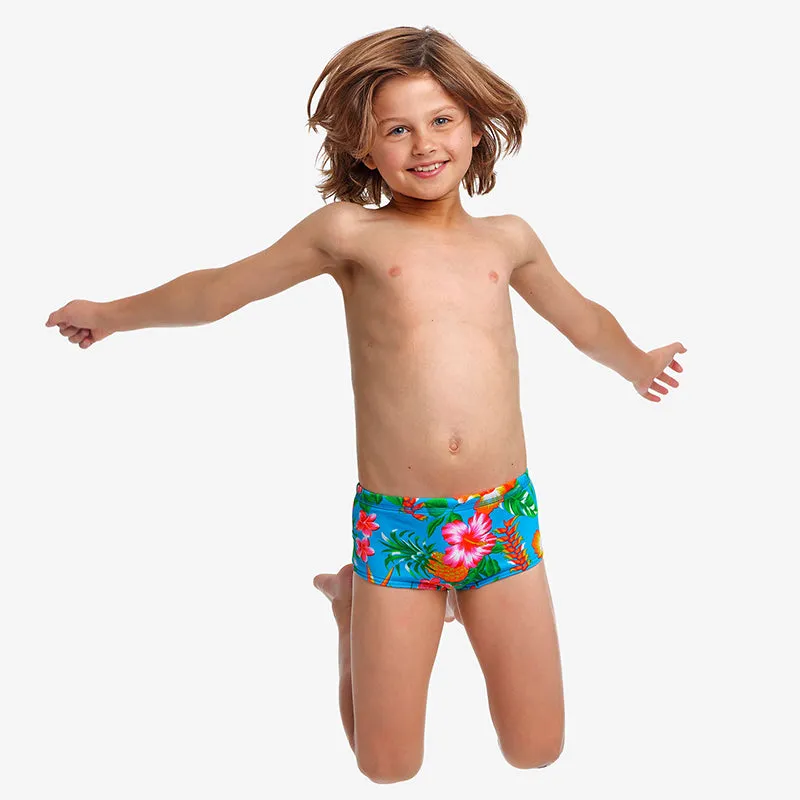 Funky Trunks - Blue Hawaii - Toddler Boys Eco Printed Trunks