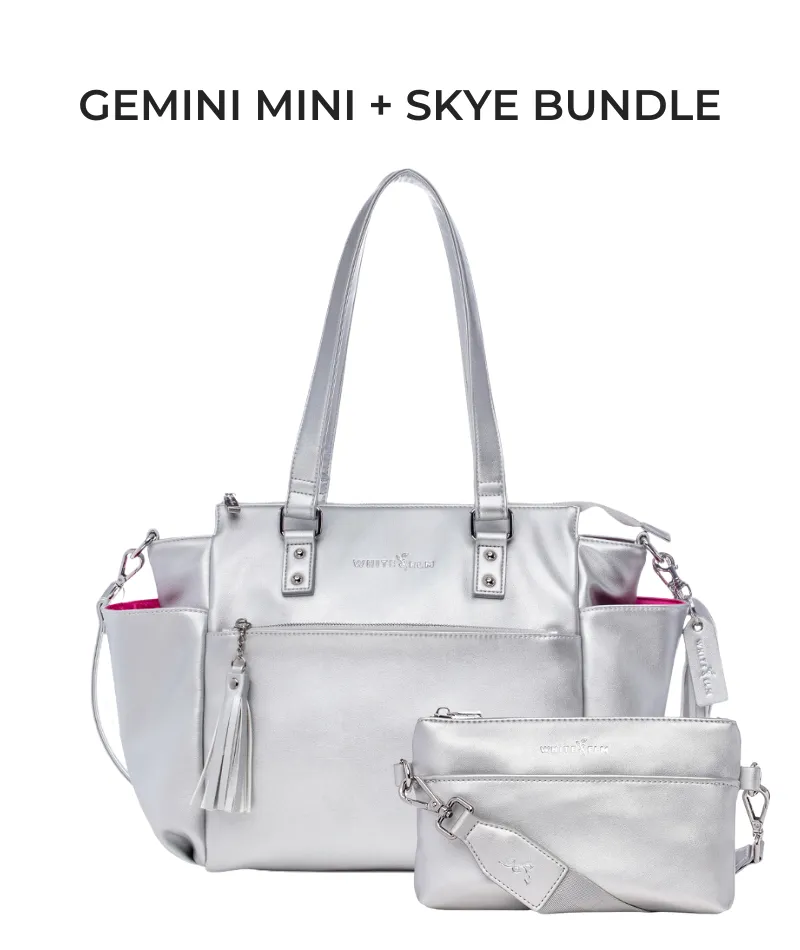 Gemini Mini Convertible Backpack - Silver Metallic - [OUTLET FINAL SALE]