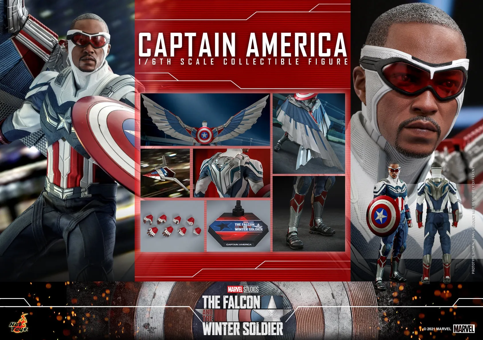 Hot Toys - TMS040 - The Falcon and the Winter Soldier - 1/6th scale Captain America Collectible Figure