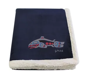 Joe Mandur, Jr.© "Salmon" Embroidered Country Lambswool Throw|7 Colors