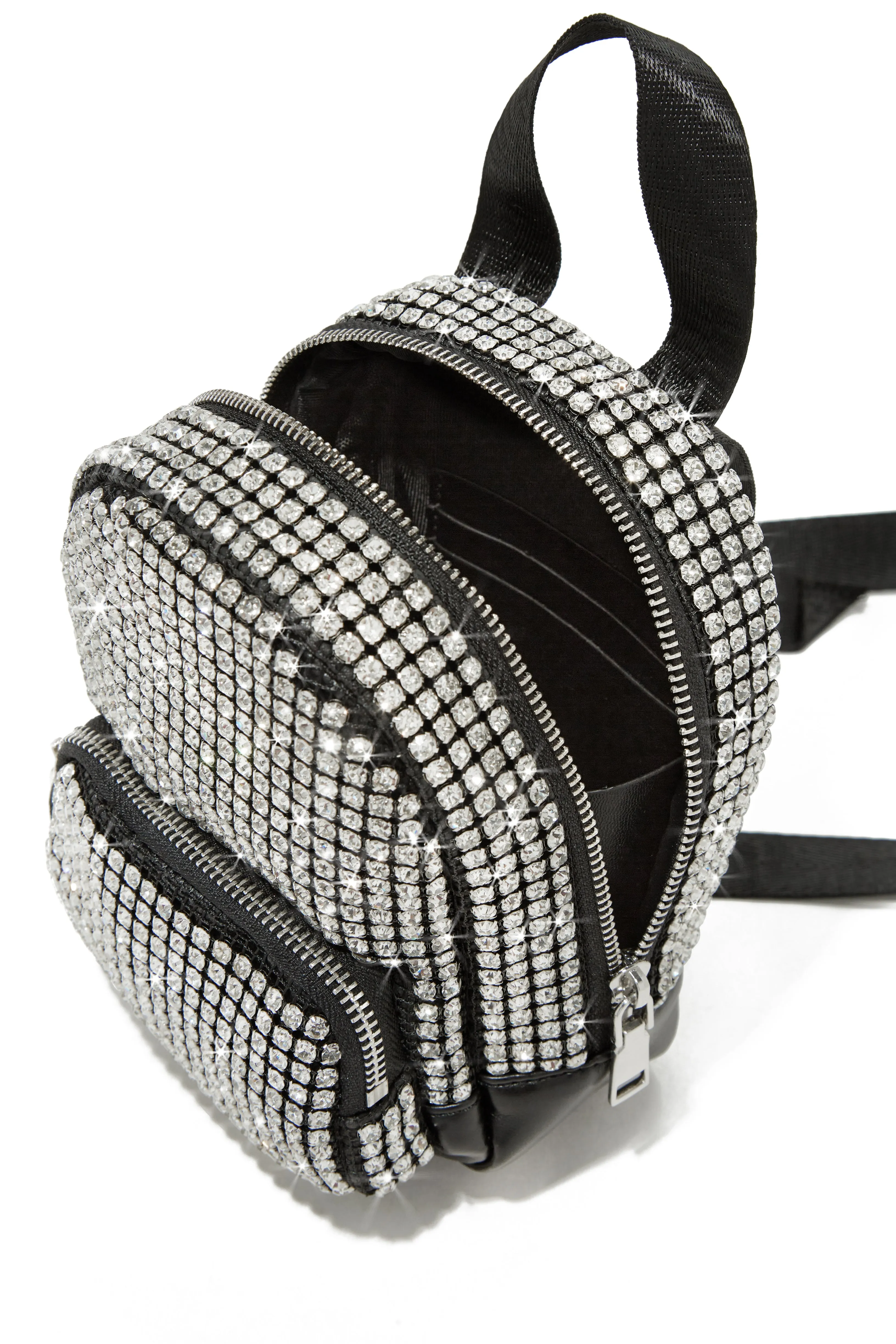 Julienne Embellished Crossbody Bag - Black