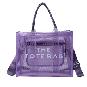 Luxury Designer Brand Translucent Tote Handbag