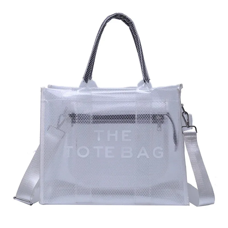 Luxury Designer Brand Translucent Tote Handbag