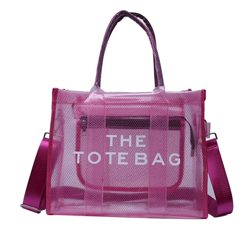 Luxury Designer Brand Translucent Tote Handbag