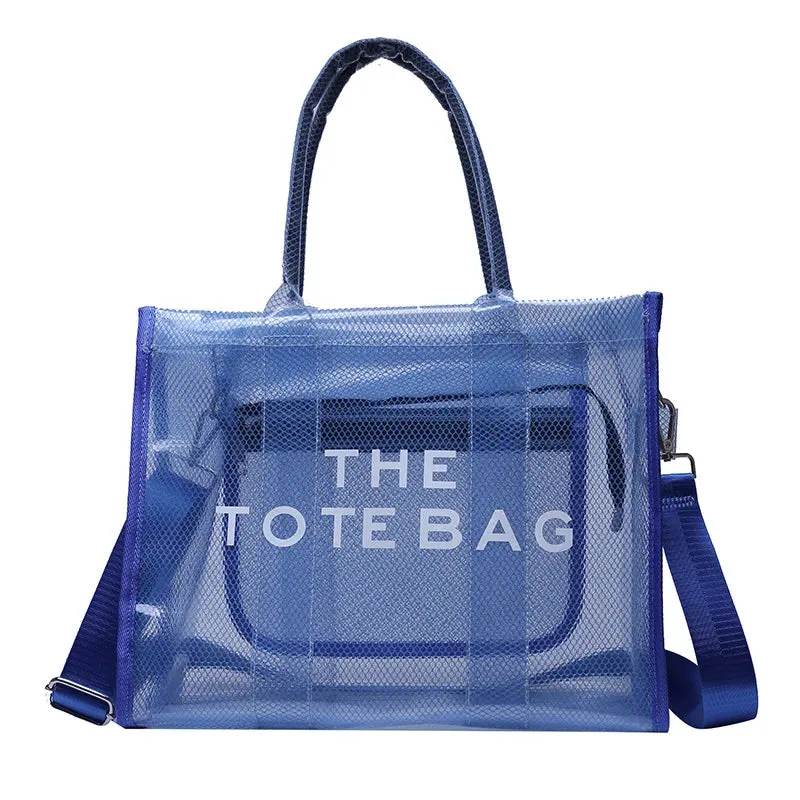 Luxury Designer Brand Translucent Tote Handbag