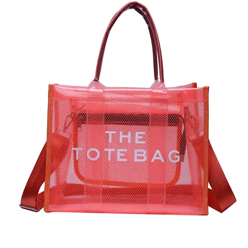 Luxury Designer Brand Translucent Tote Handbag