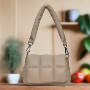 Neutral Beige Leather Cross body: Versatile Style