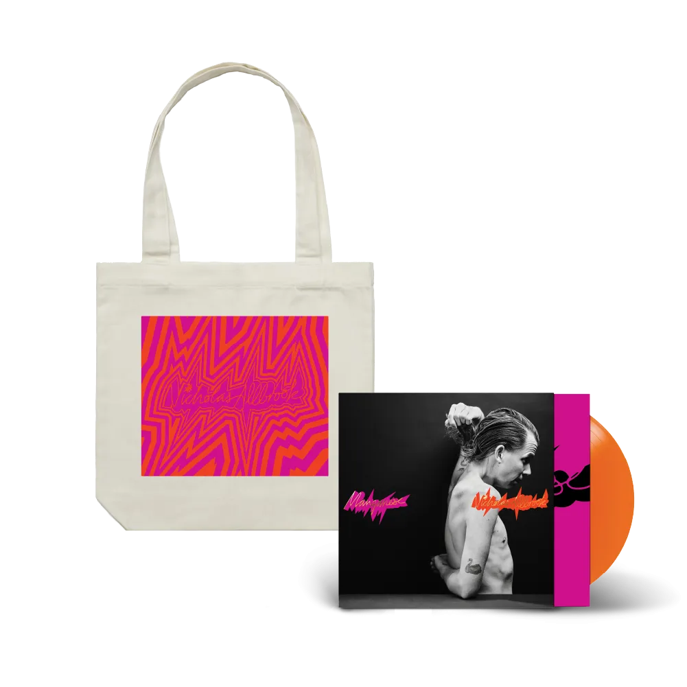 Nicholas Allbrook / Manganese LP Translucent Orange Vinyl & Natural Tote Bundle