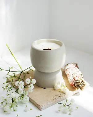 Pause  Coconut Soy Candle - Concrete Pedestal