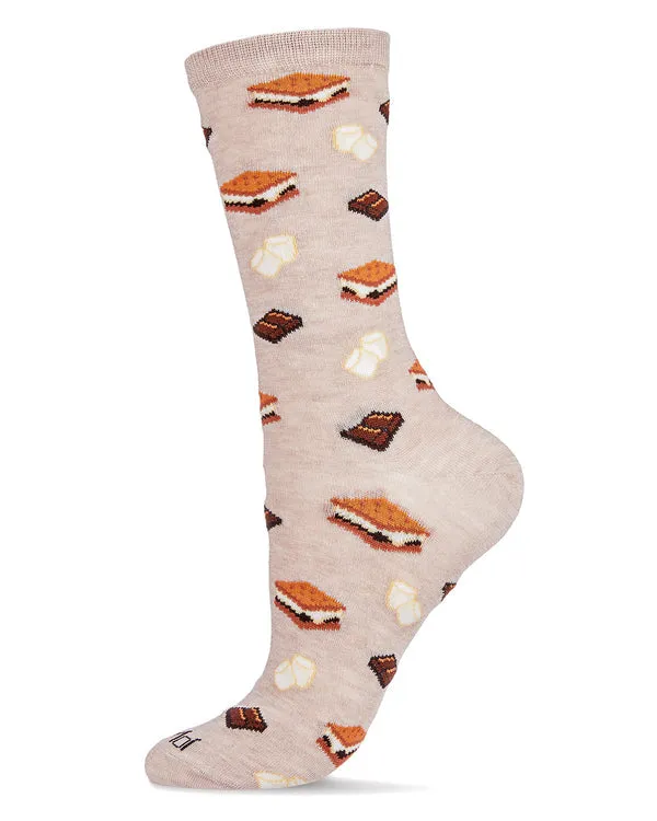 "I'd Like S'more Please" Crew Bamboo Socks by Me Moí