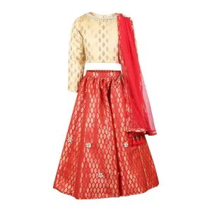 Rang Beautiful Kalidar Lehenga Choli With Dupatta Set - Red