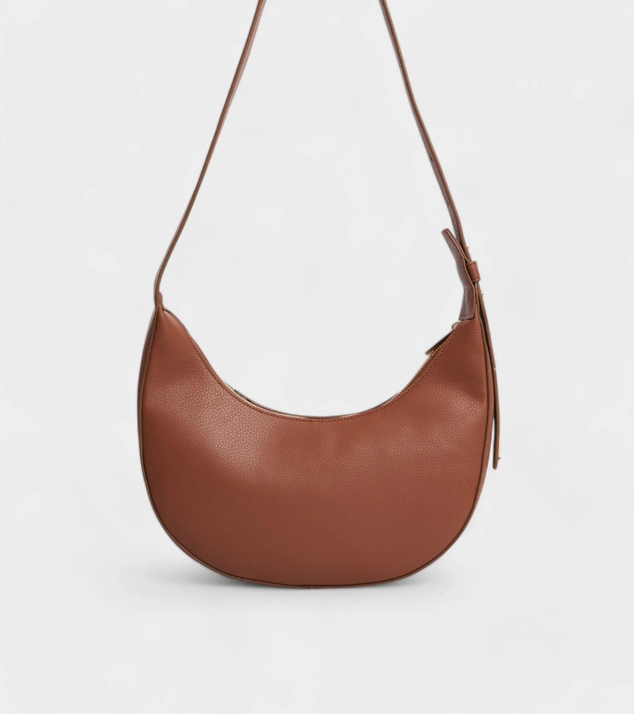 River Vegan Bio-Based Bamboo Leather Hobo Bag | Brown