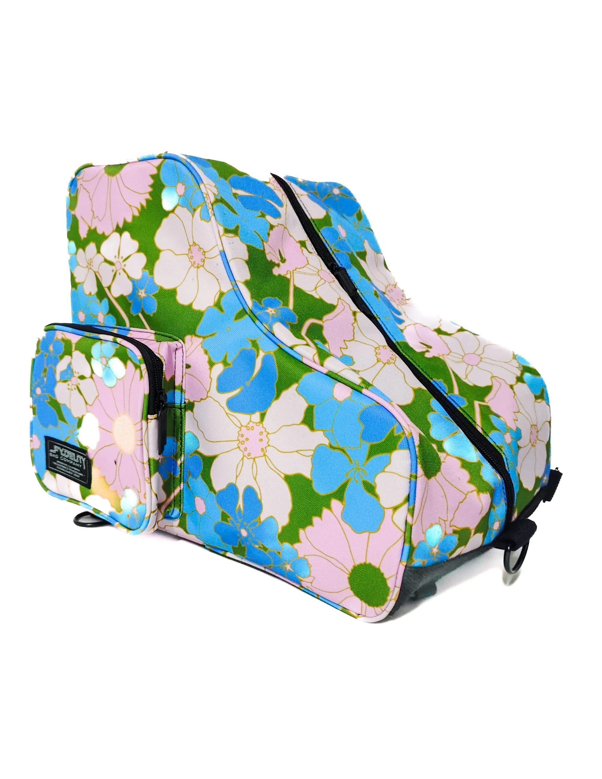 Roller Skate Backpack | Freewheelin' | Pink Blue Floral