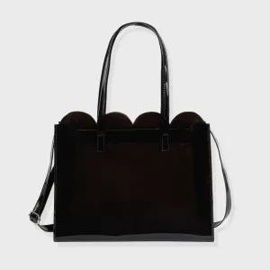 SASHA PVC SLING AND SHOULDER BAG CHARCOAL