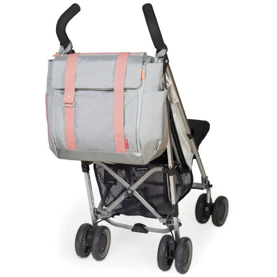 Skip Hop FIT All-Access Diaper Tote - Platinum/ Coral