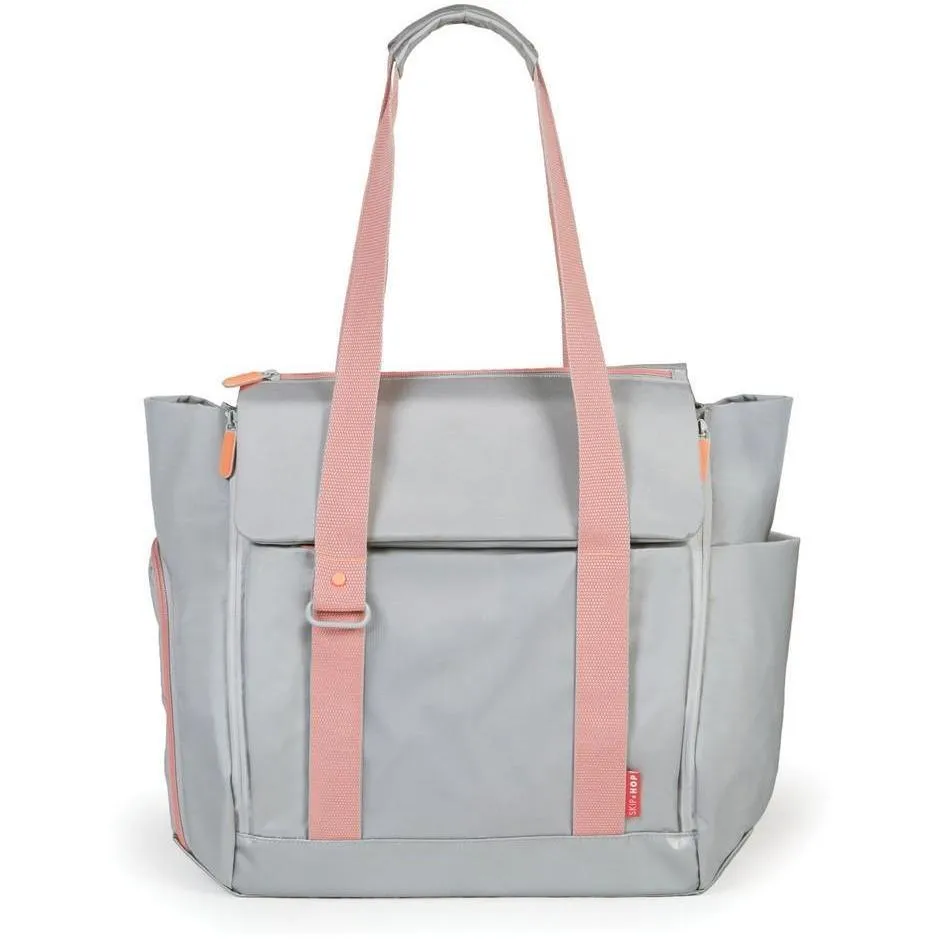 Skip Hop FIT All-Access Diaper Tote - Platinum/ Coral