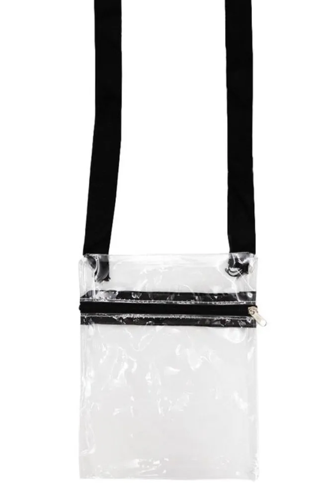 SUBLIMATION CLEAR PVC TRANSULANT BAG CROSSOVER TOTE.