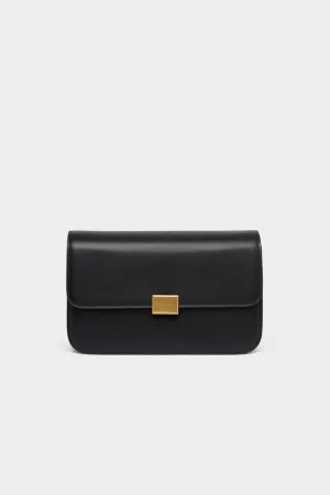 THE CLASSIC SHOULDER BAG - BLACK SMOOTH