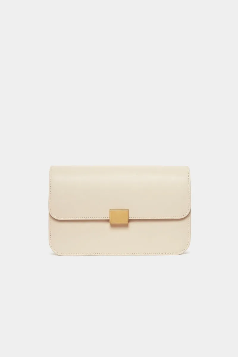 THE CLASSIC SHOULDER BAG - CREAM SMOOTH