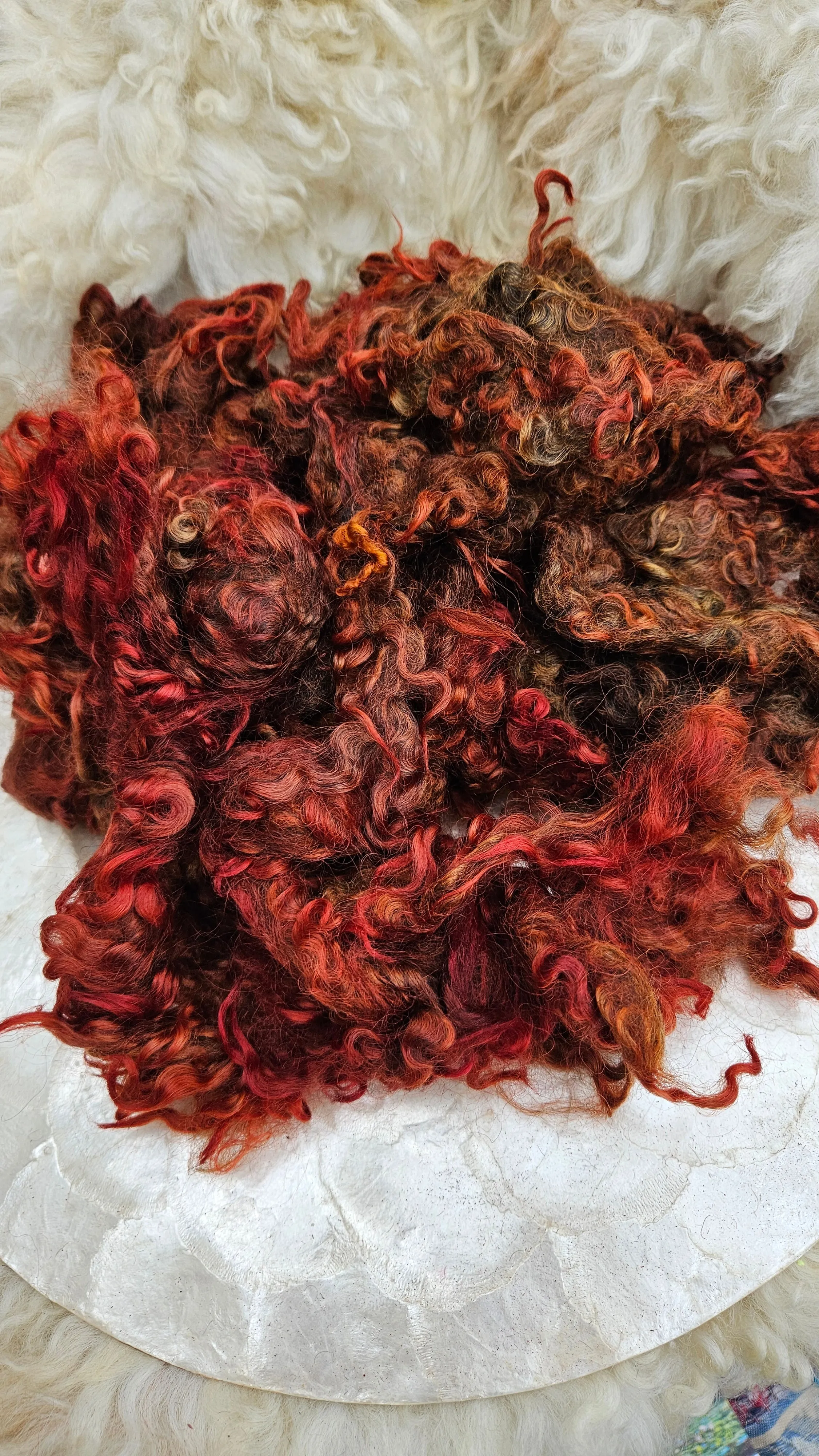 TOLSTOY Dyed Cotswold Lamb Locks - 5 ounces