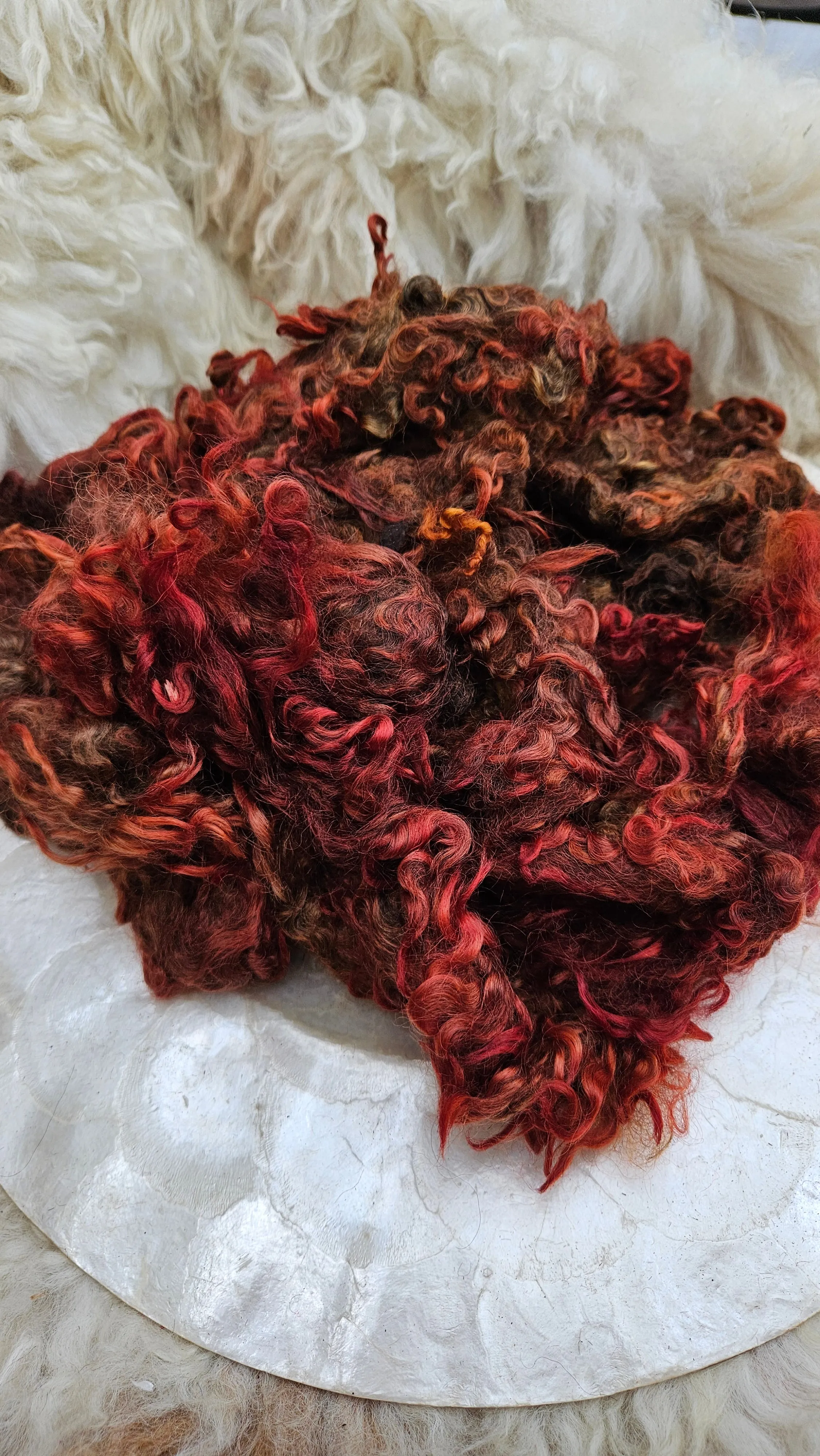 TOLSTOY Dyed Cotswold Lamb Locks - 5 ounces